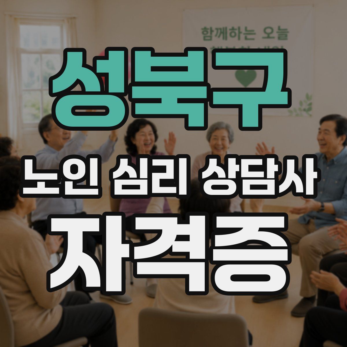 성북구 노인 심리 상담사 자격증