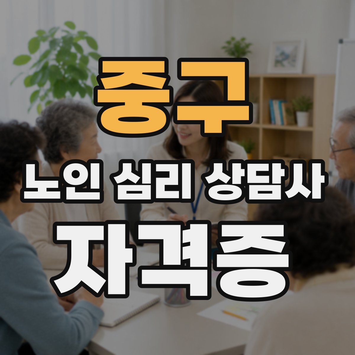중구 노인 심리 상담사 자격증