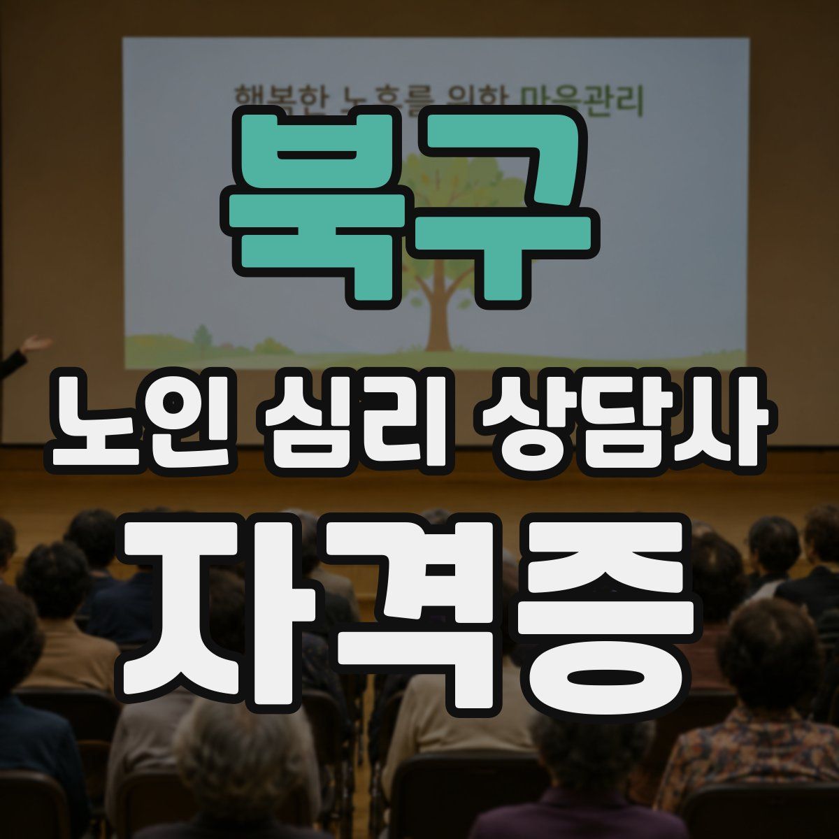 북구 노인 심리 상담사 자격증