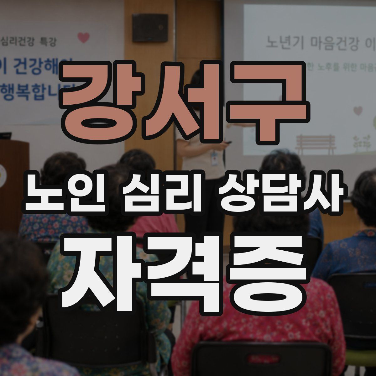 강서구 노인 심리 상담사 자격증