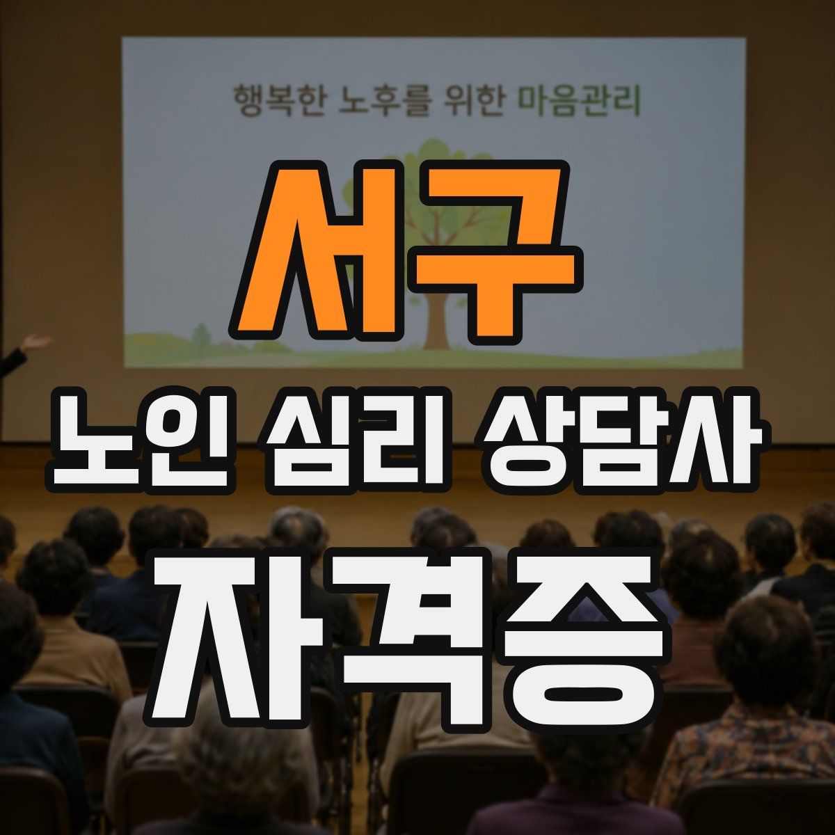 서구 노인 심리 상담사 자격증