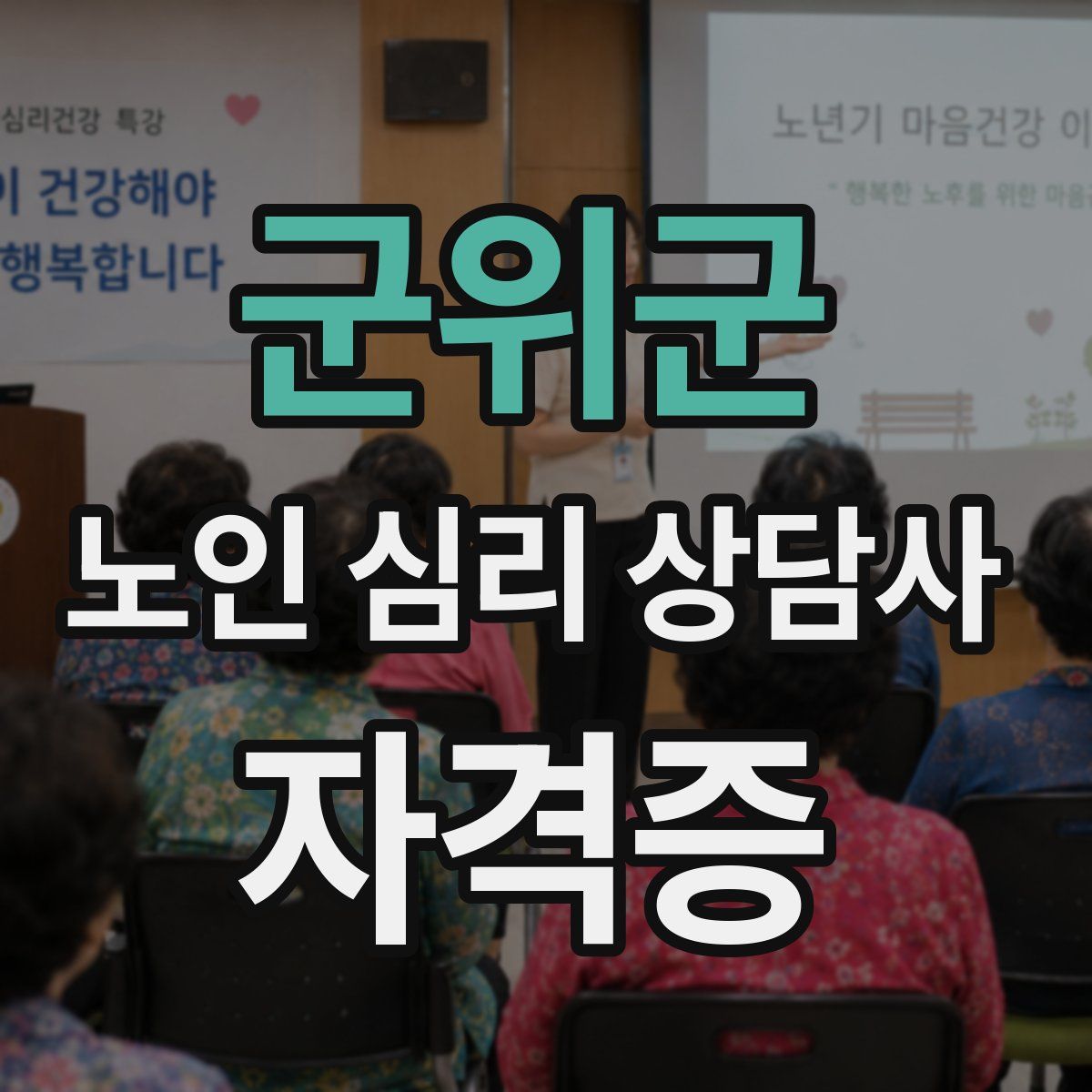 군위군 노인 심리 상담사 자격증