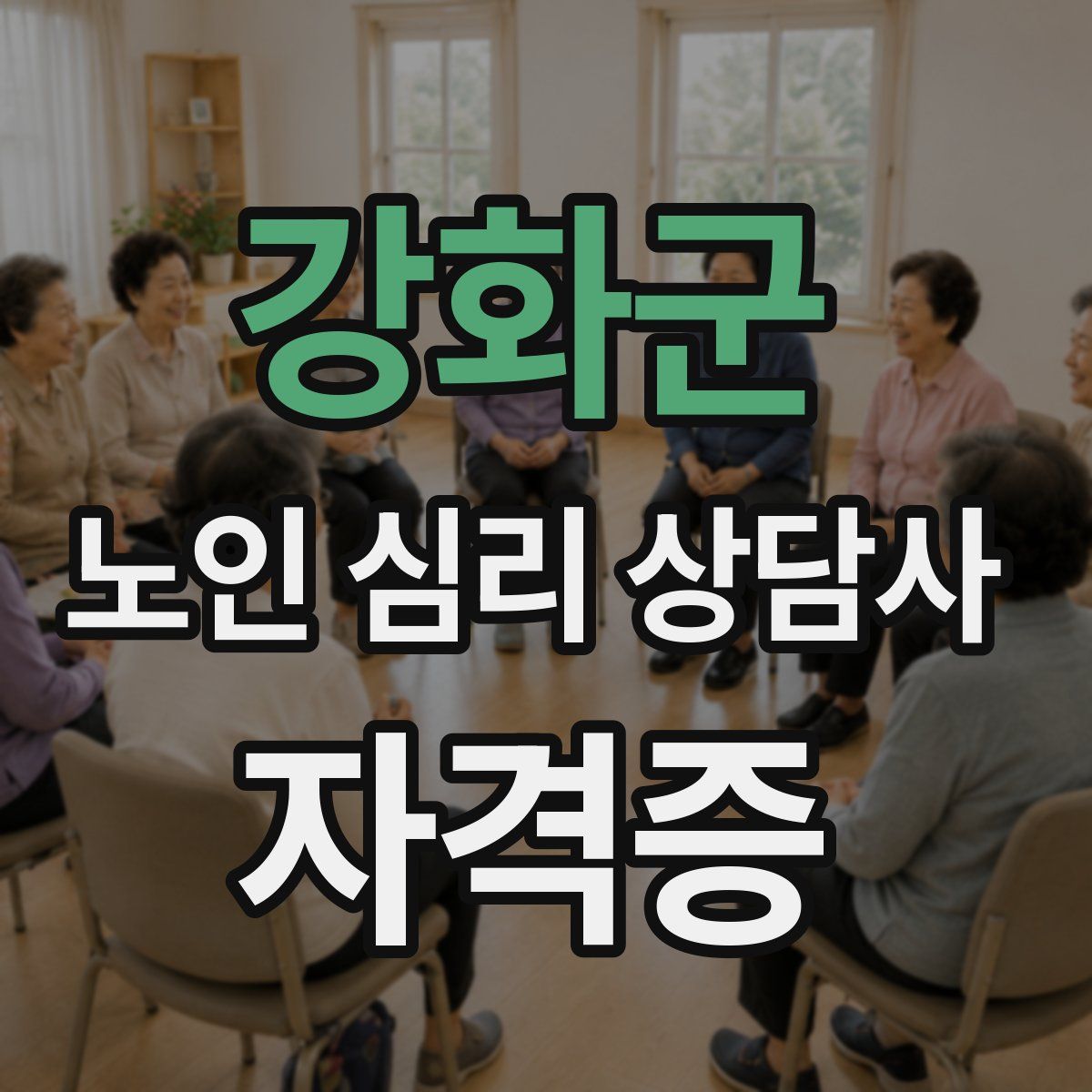 강화군 노인 심리 상담사 자격증