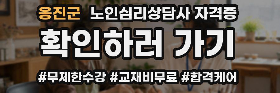 옹진군 노인 심리 상담사 자격증