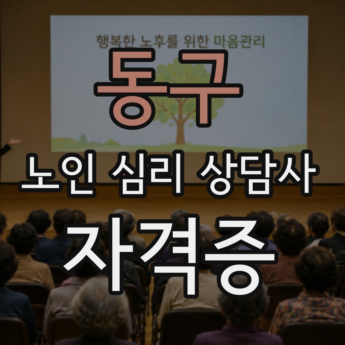 동구 노인 심리 상담사 자격증