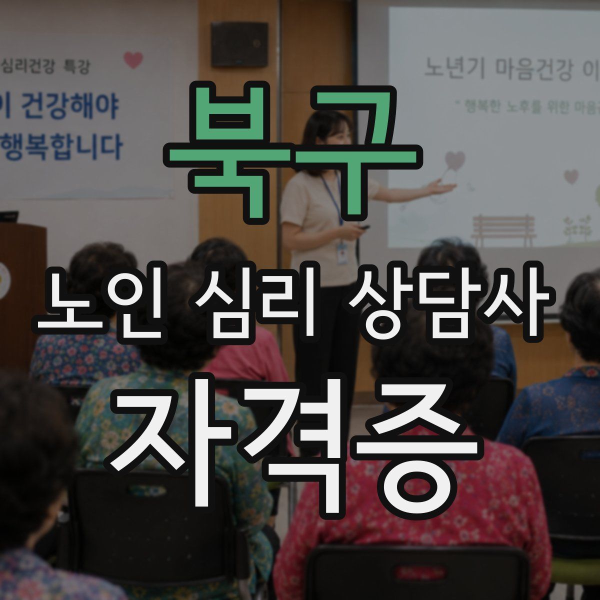 북구 노인 심리 상담사 자격증