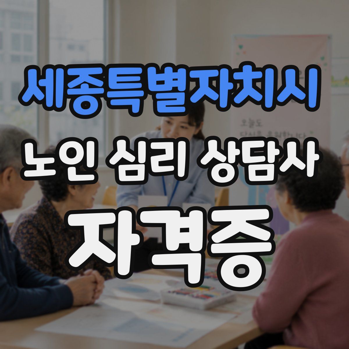 세종특별자치시 노인 심리 상담사 자격증