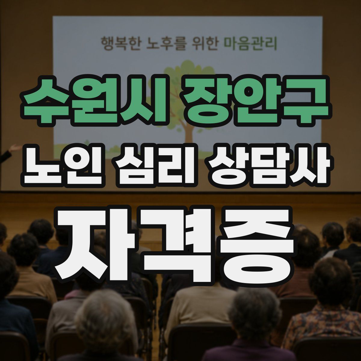 수원시 장안구 노인 심리 상담사 자격증