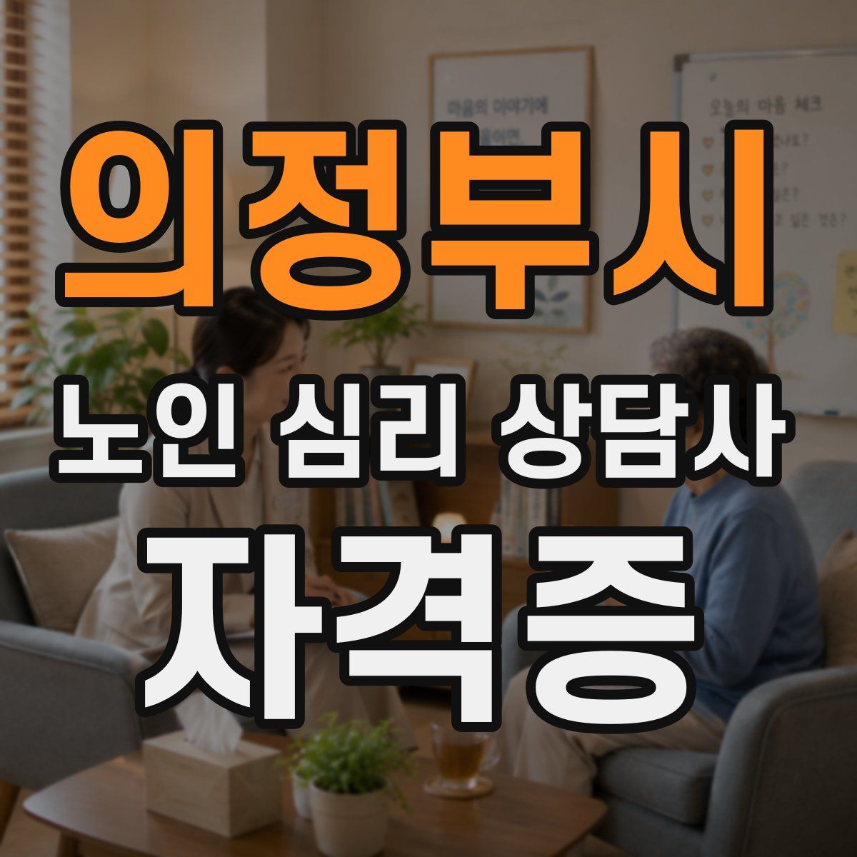 의정부시 노인 심리 상담사 자격증