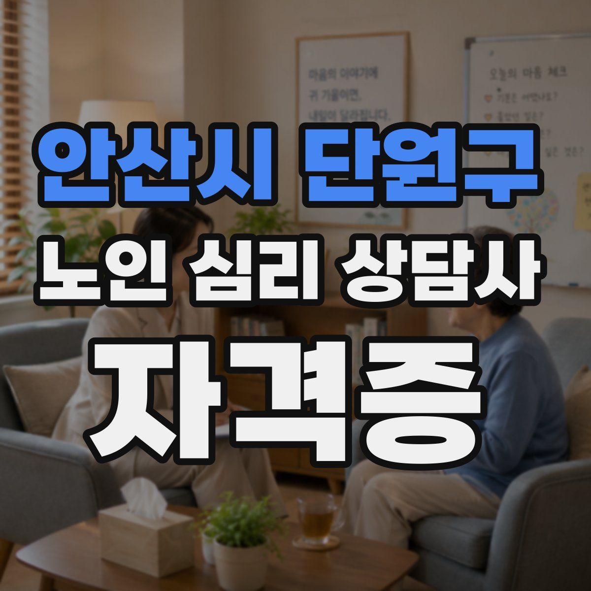 안산시 단원구 노인 심리 상담사 자격증