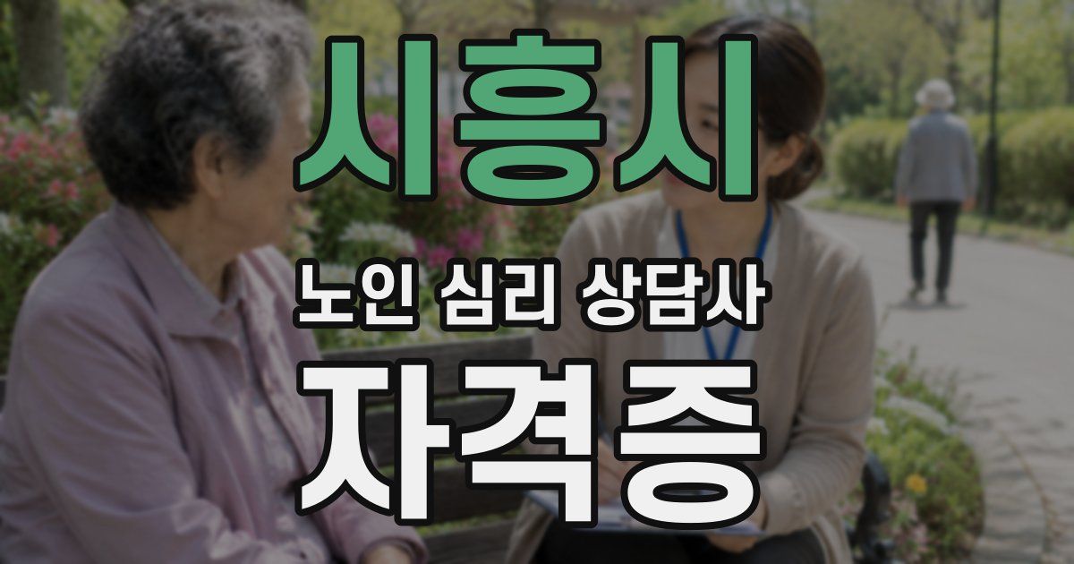 시흥시 노인 심리 상담사 자격증