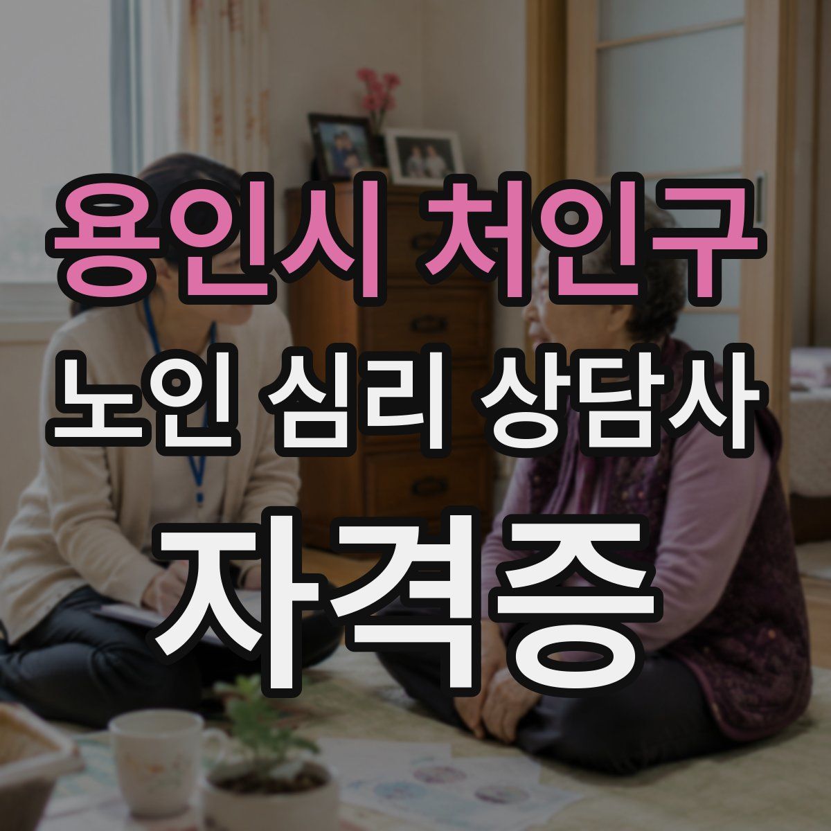 용인시 처인구 노인 심리 상담사 자격증
