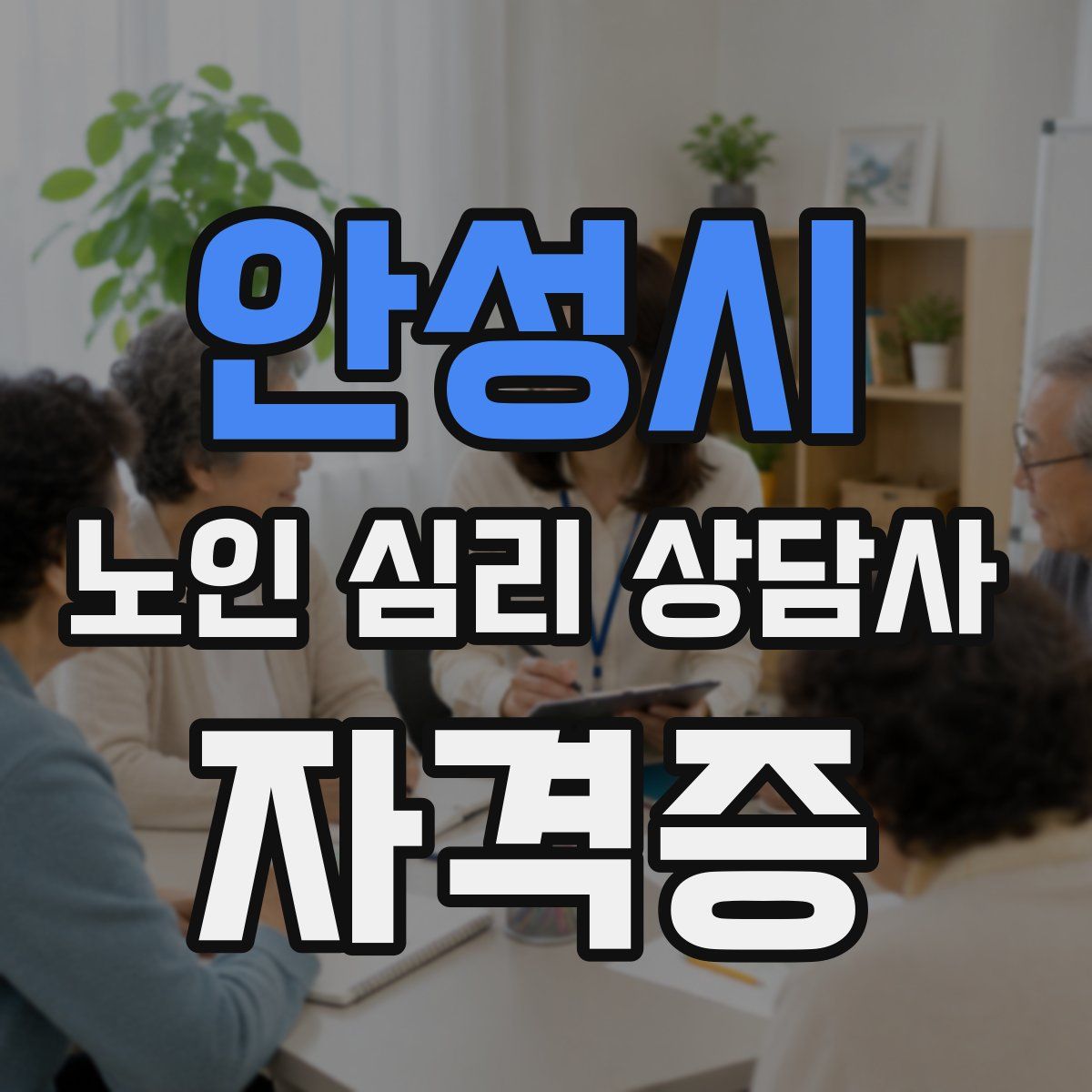 안성시 노인 심리 상담사 자격증