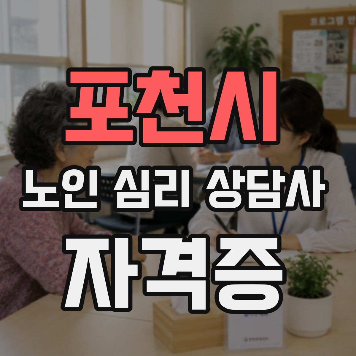 포천시 노인 심리 상담사 자격증