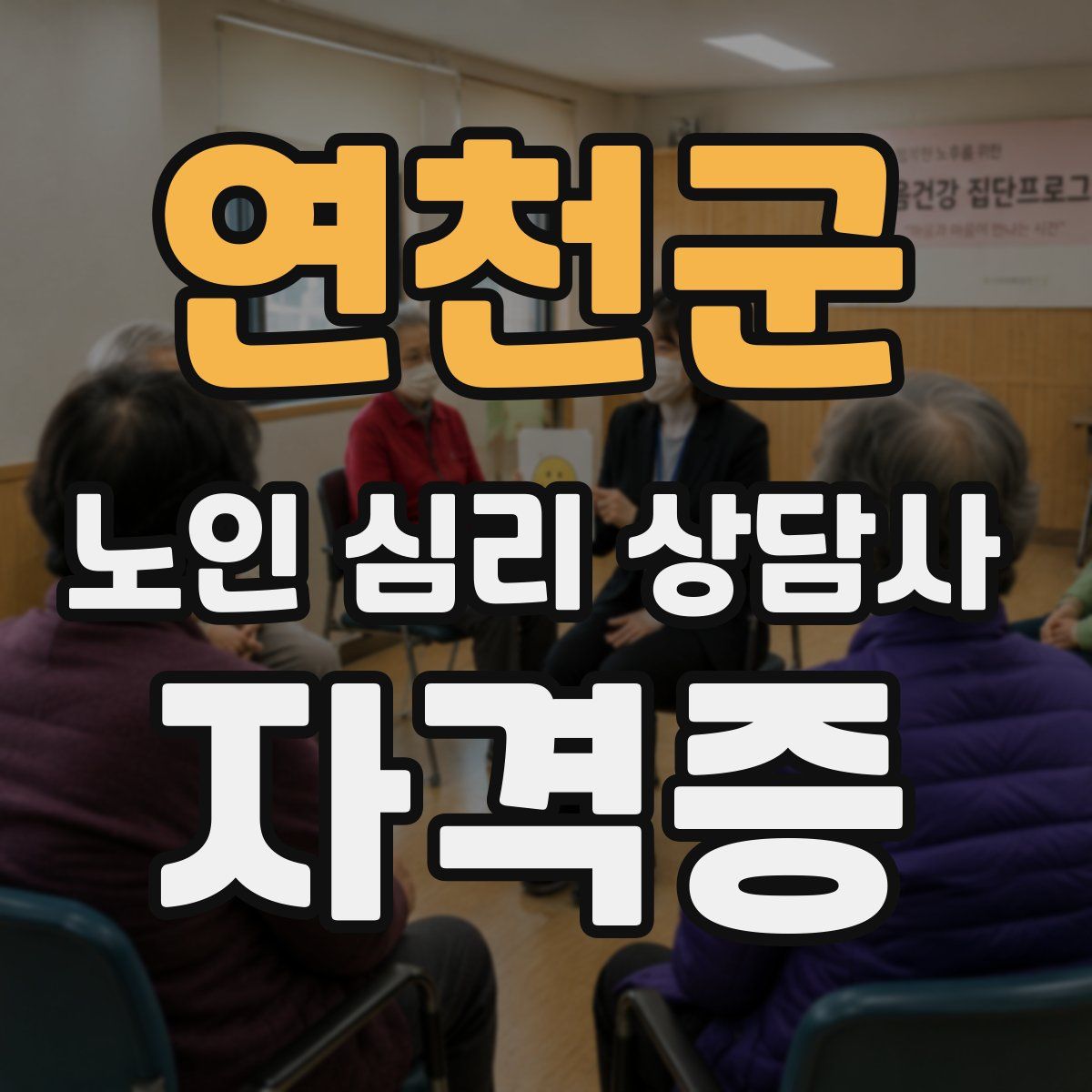연천군 노인 심리 상담사 자격증