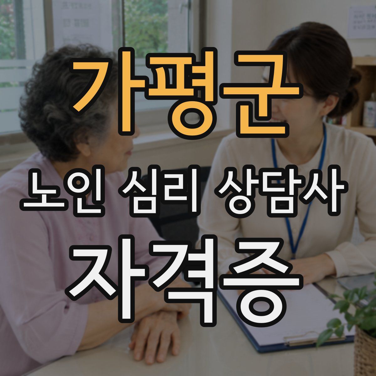 가평군 노인 심리 상담사 자격증