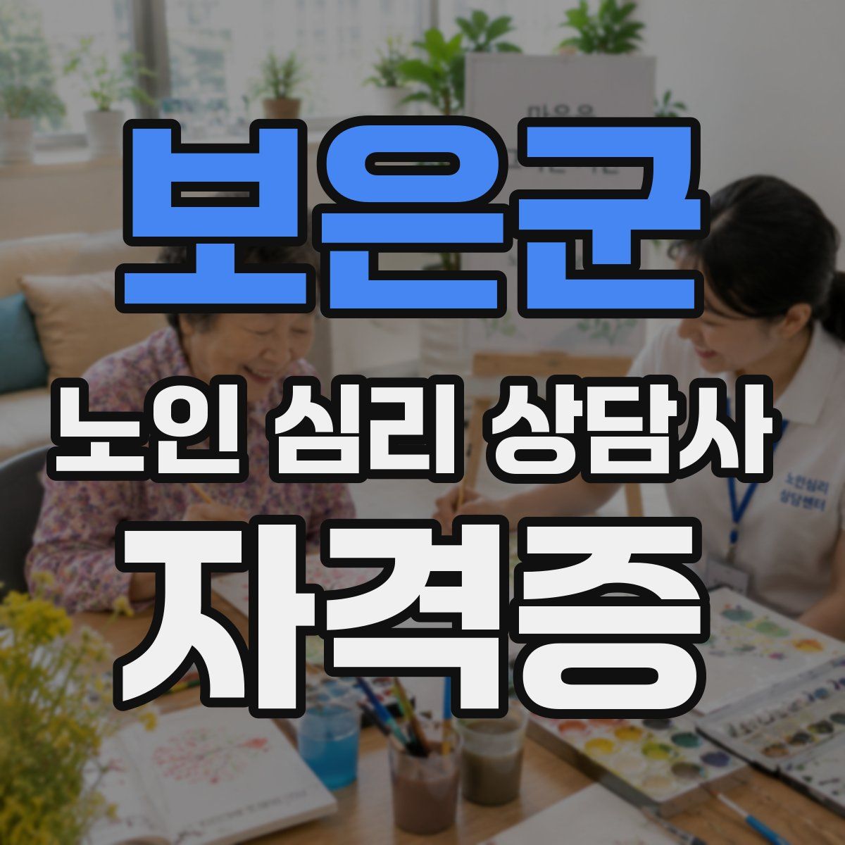 보은군 노인 심리 상담사 자격증