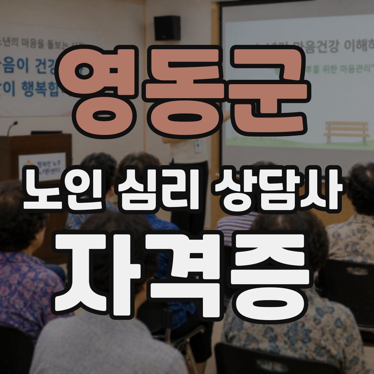 영동군 노인 심리 상담사 자격증
