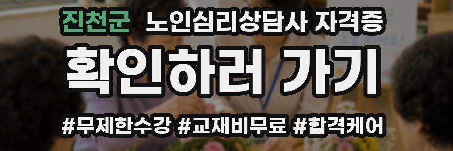 진천군 노인 심리 상담사 자격증