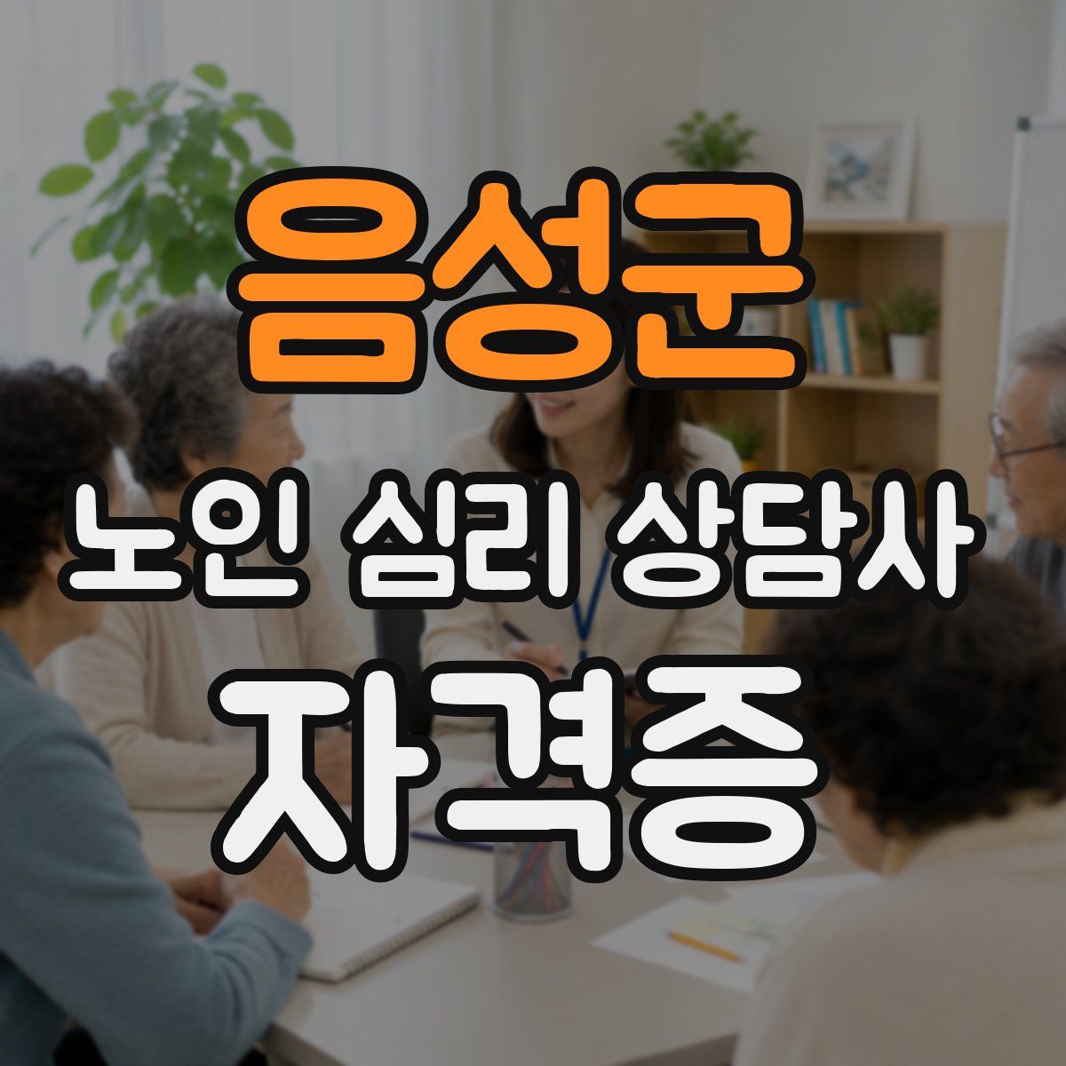 음성군 노인 심리 상담사 자격증