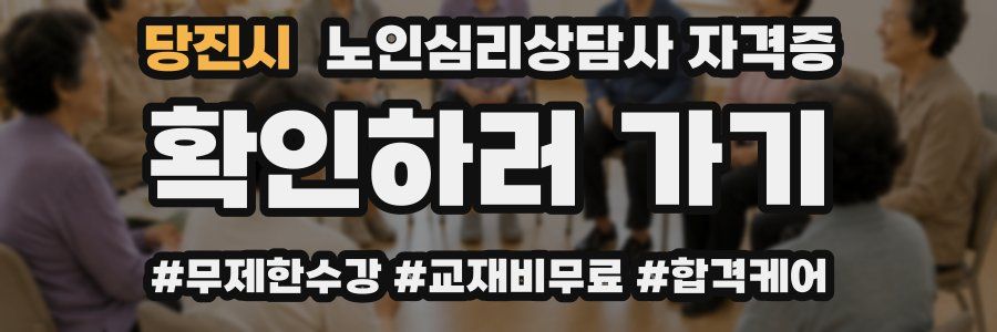 당진시 노인 심리 상담사 자격증