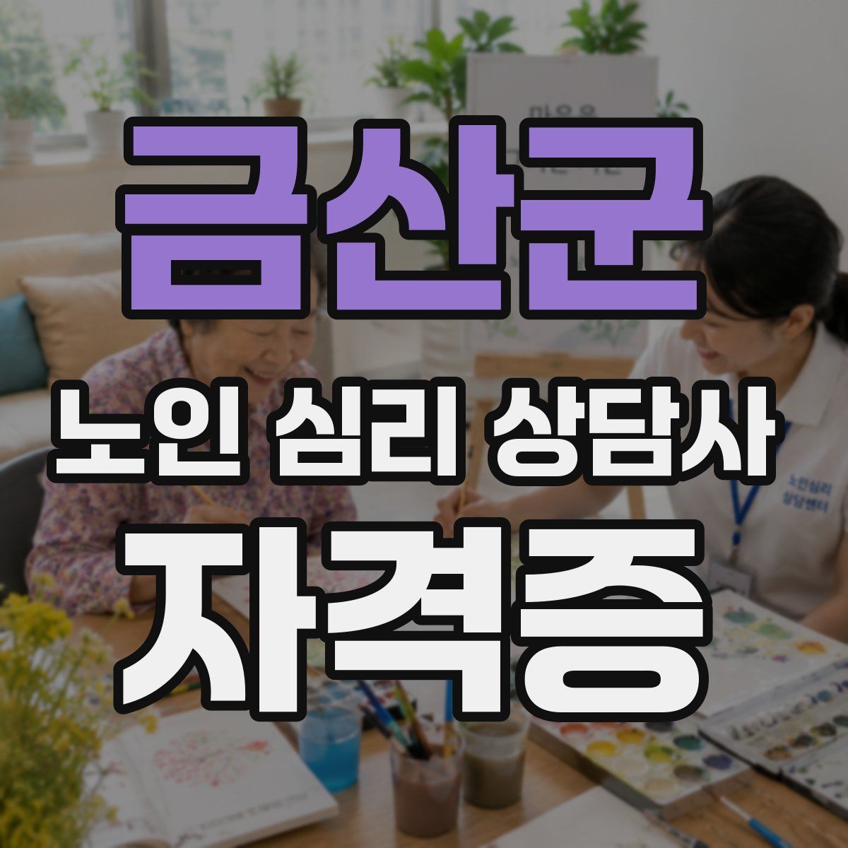 금산군 노인 심리 상담사 자격증
