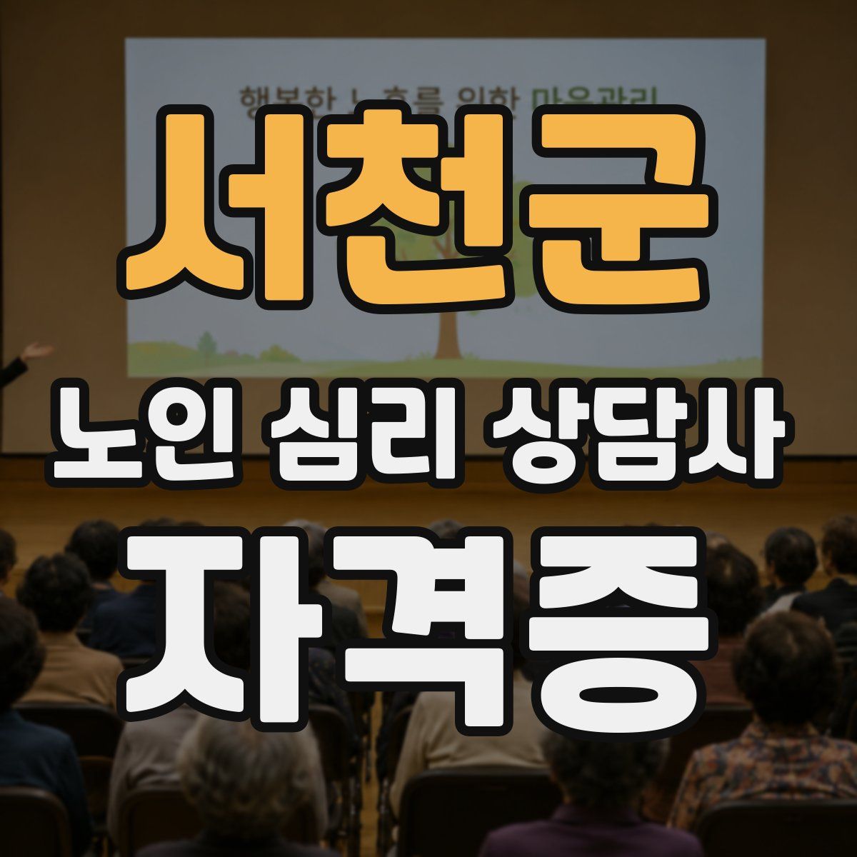 서천군 노인 심리 상담사 자격증