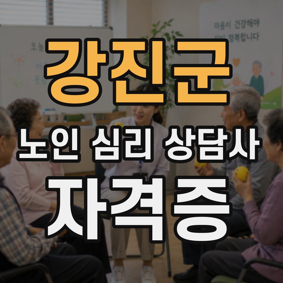 강진군 노인 심리 상담사 자격증
