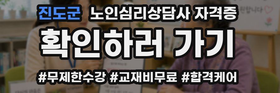 진도군 노인 심리 상담사 자격증
