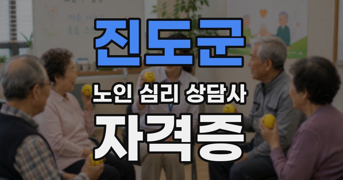 진도군 노인 심리 상담사 자격증