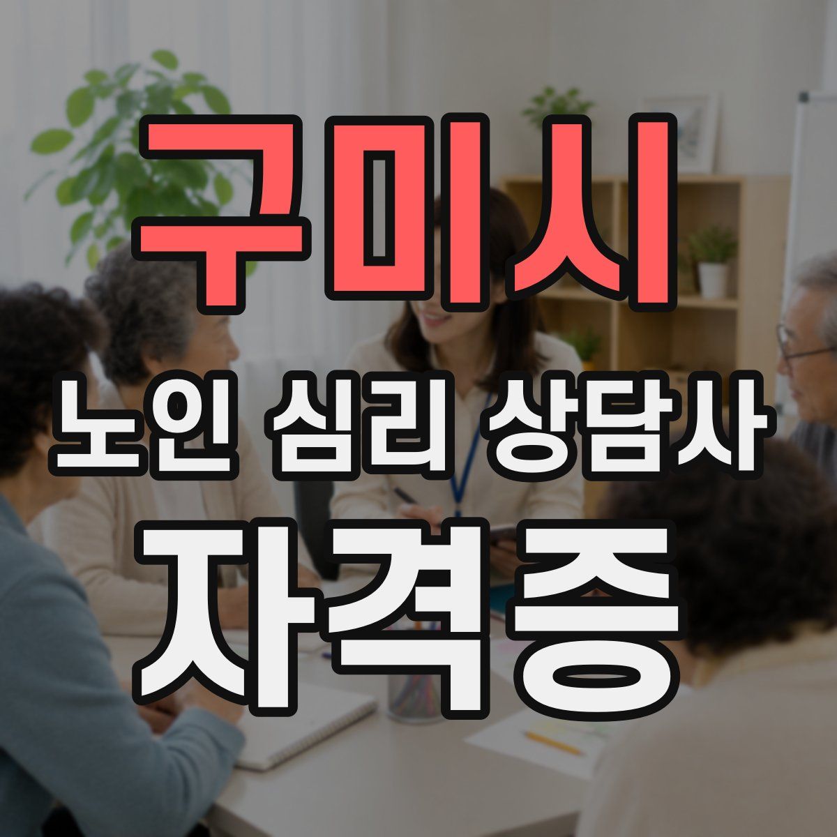 구미시 노인 심리 상담사 자격증