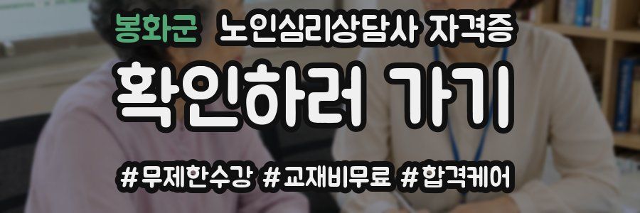 봉화군 노인 심리 상담사 자격증