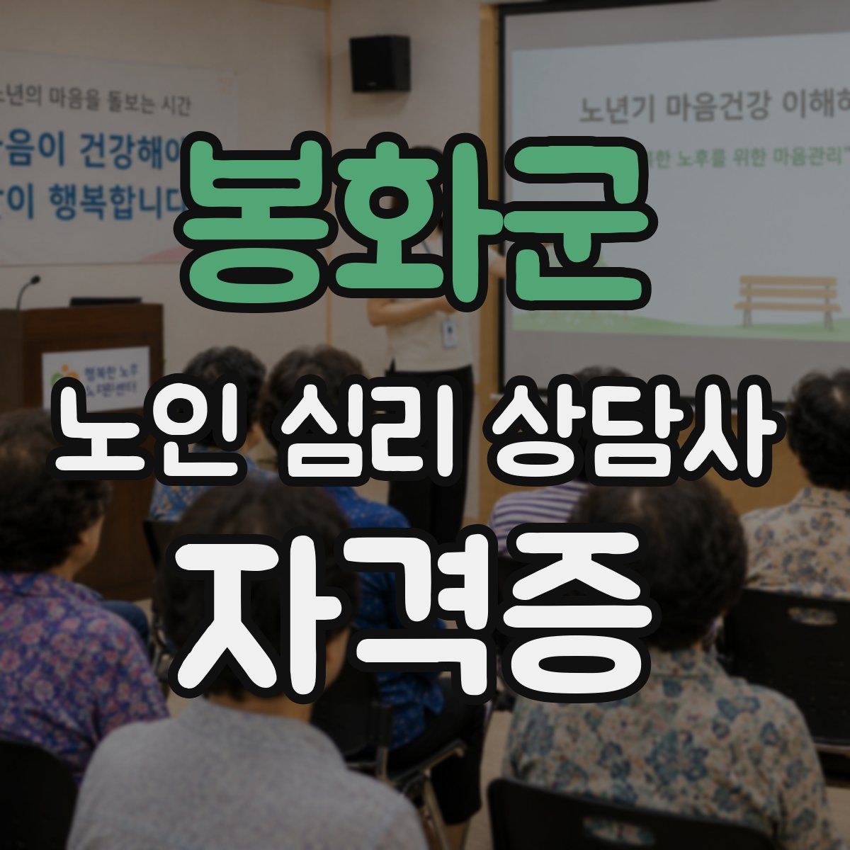 봉화군 노인 심리 상담사 자격증