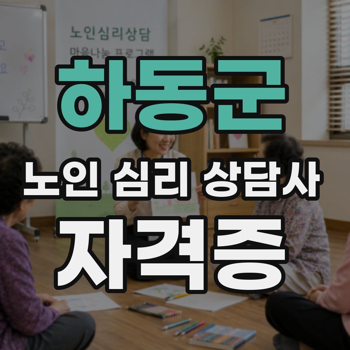 하동군 노인 심리 상담사 자격증