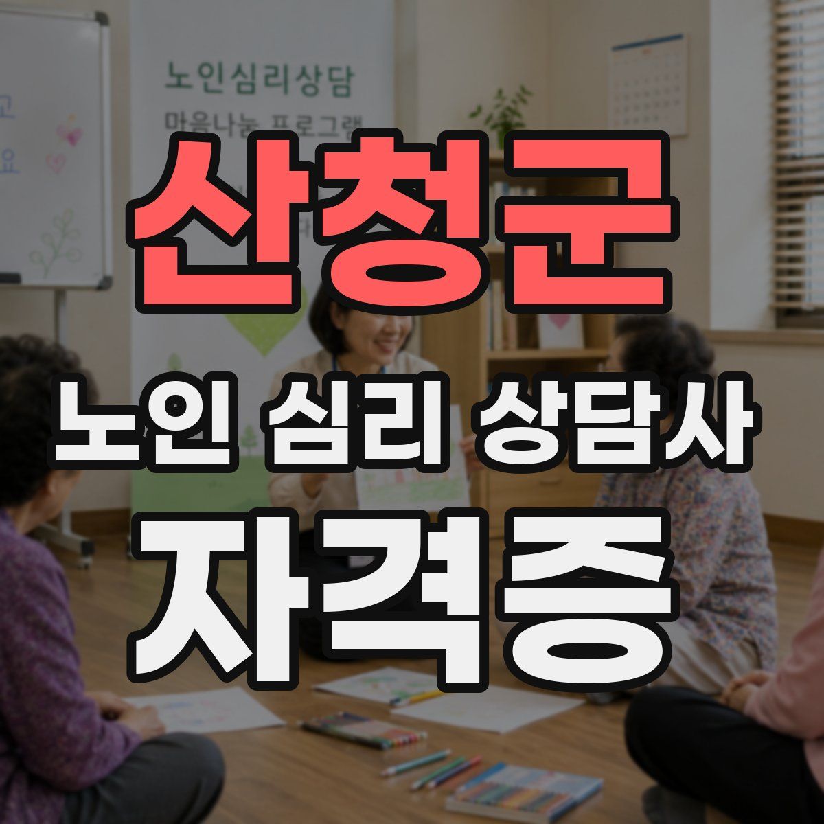 산청군 노인 심리 상담사 자격증