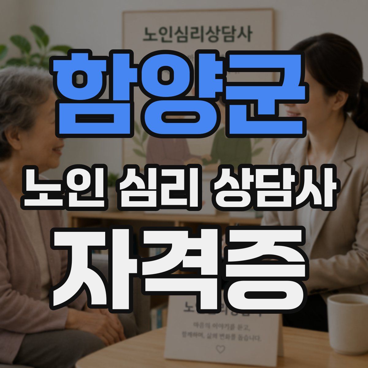 함양군 노인 심리 상담사 자격증