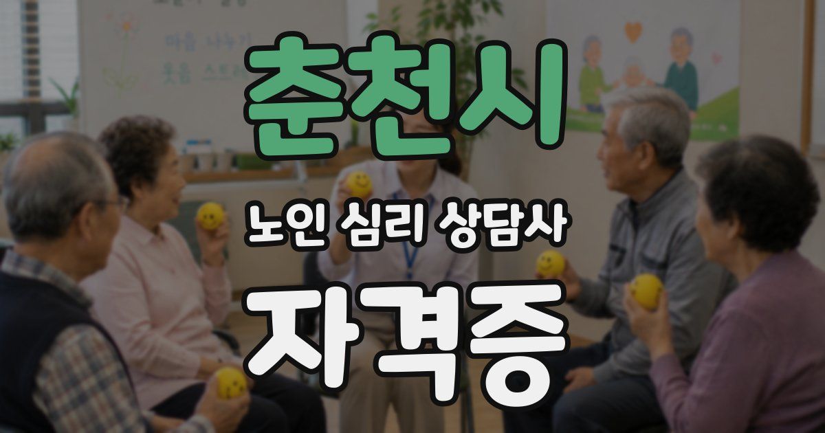 춘천시 노인 심리 상담사 자격증