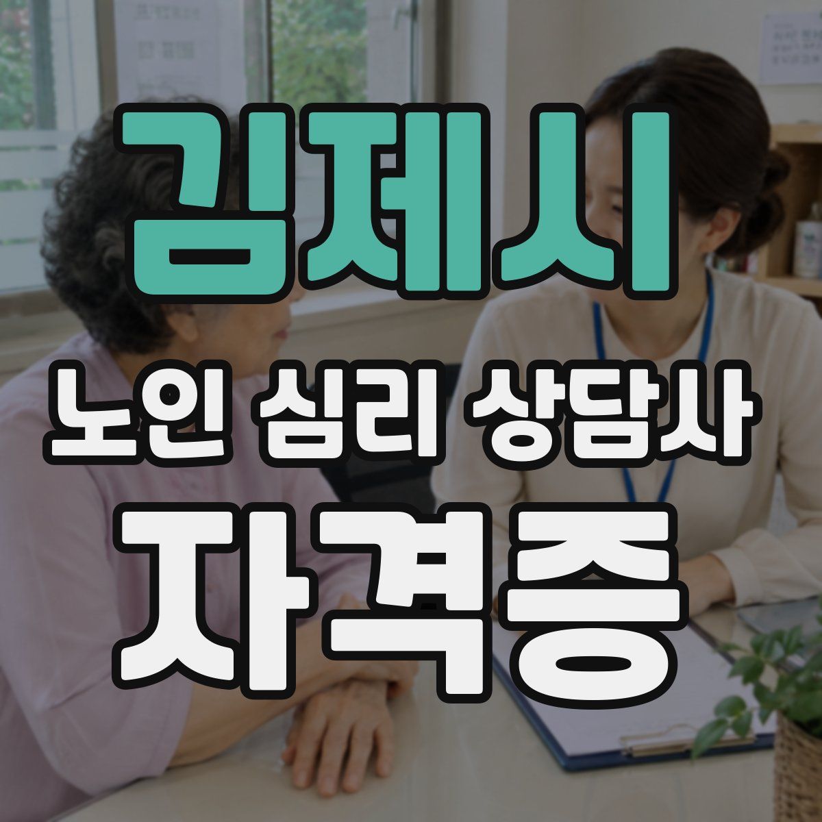 김제시 노인 심리 상담사 자격증