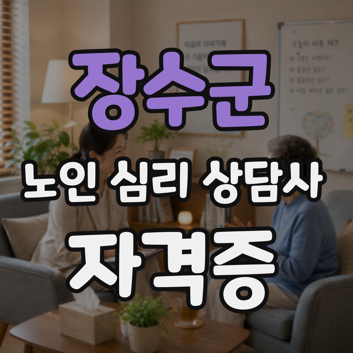 장수군 노인 심리 상담사 자격증