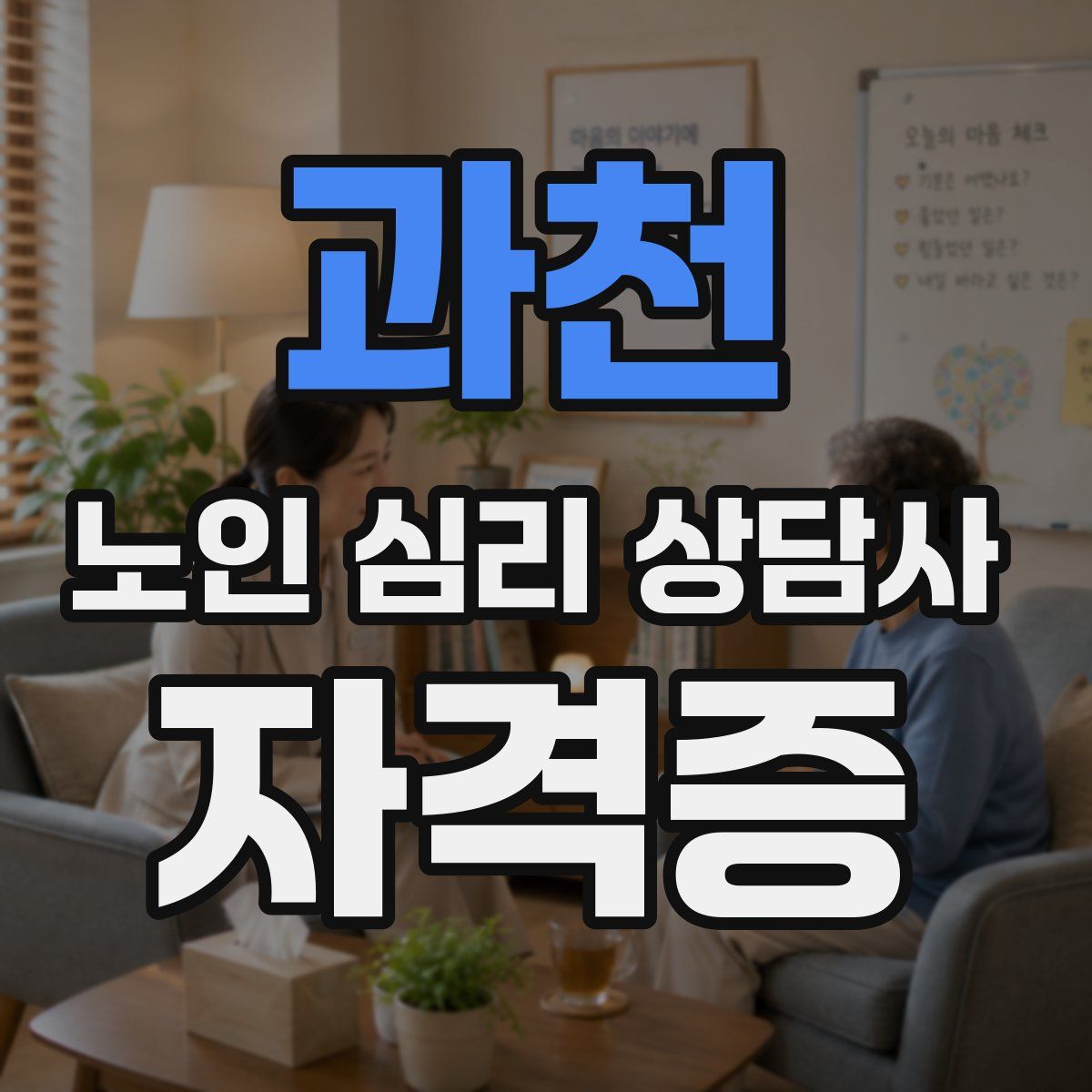 과천 노인 심리 상담사 자격증