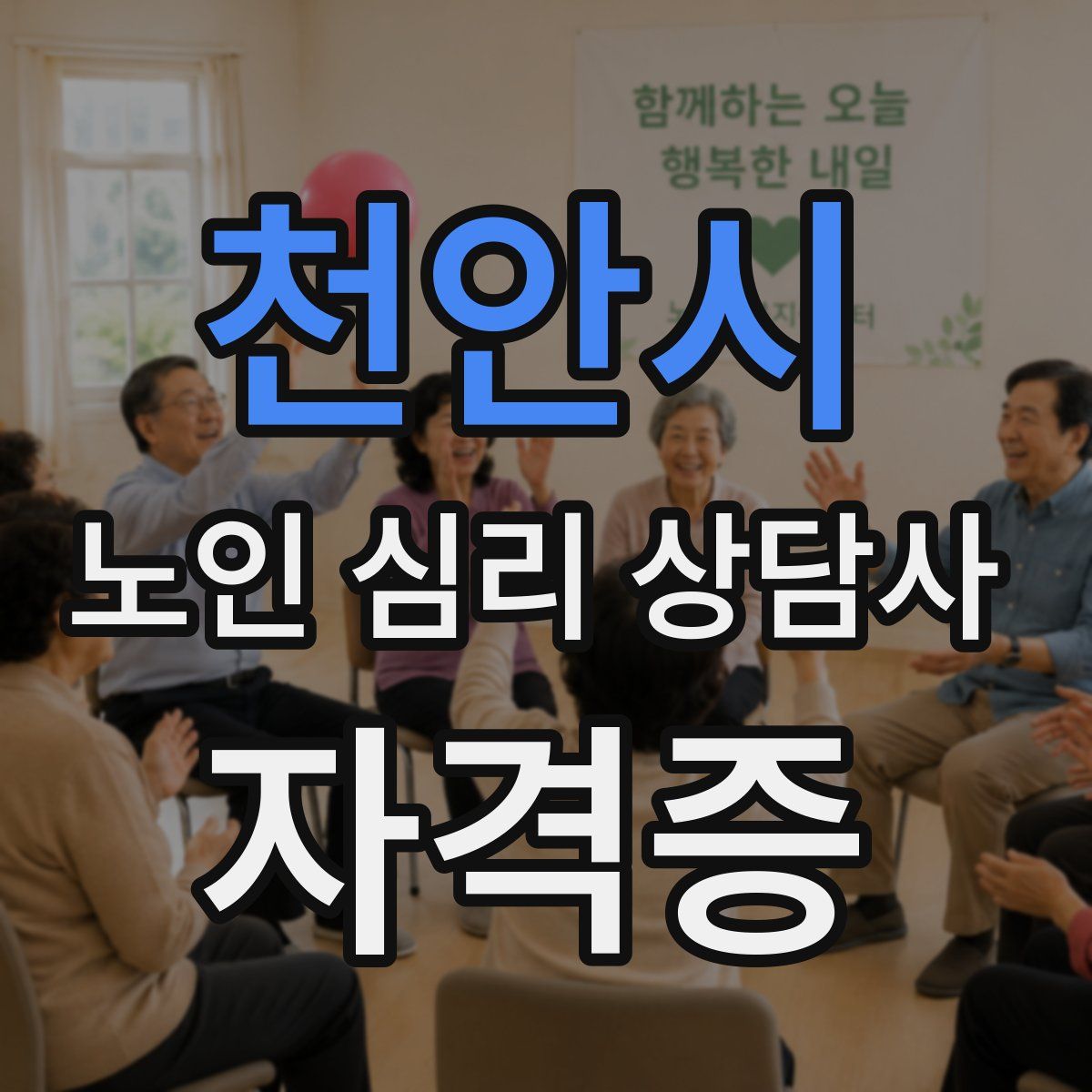천안시 노인 심리 상담사 자격증