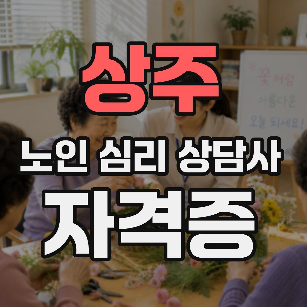상주 노인 심리 상담사 자격증
