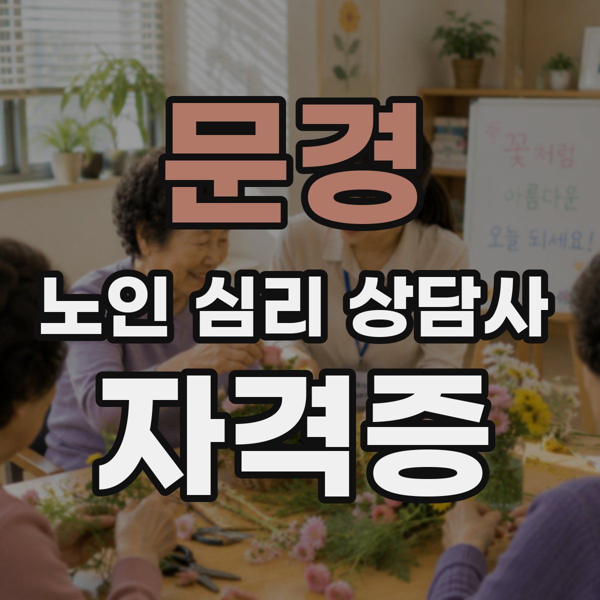 문경 노인 심리 상담사 자격증