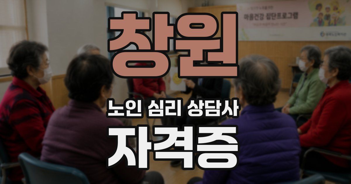 창원 노인 심리 상담사 자격증