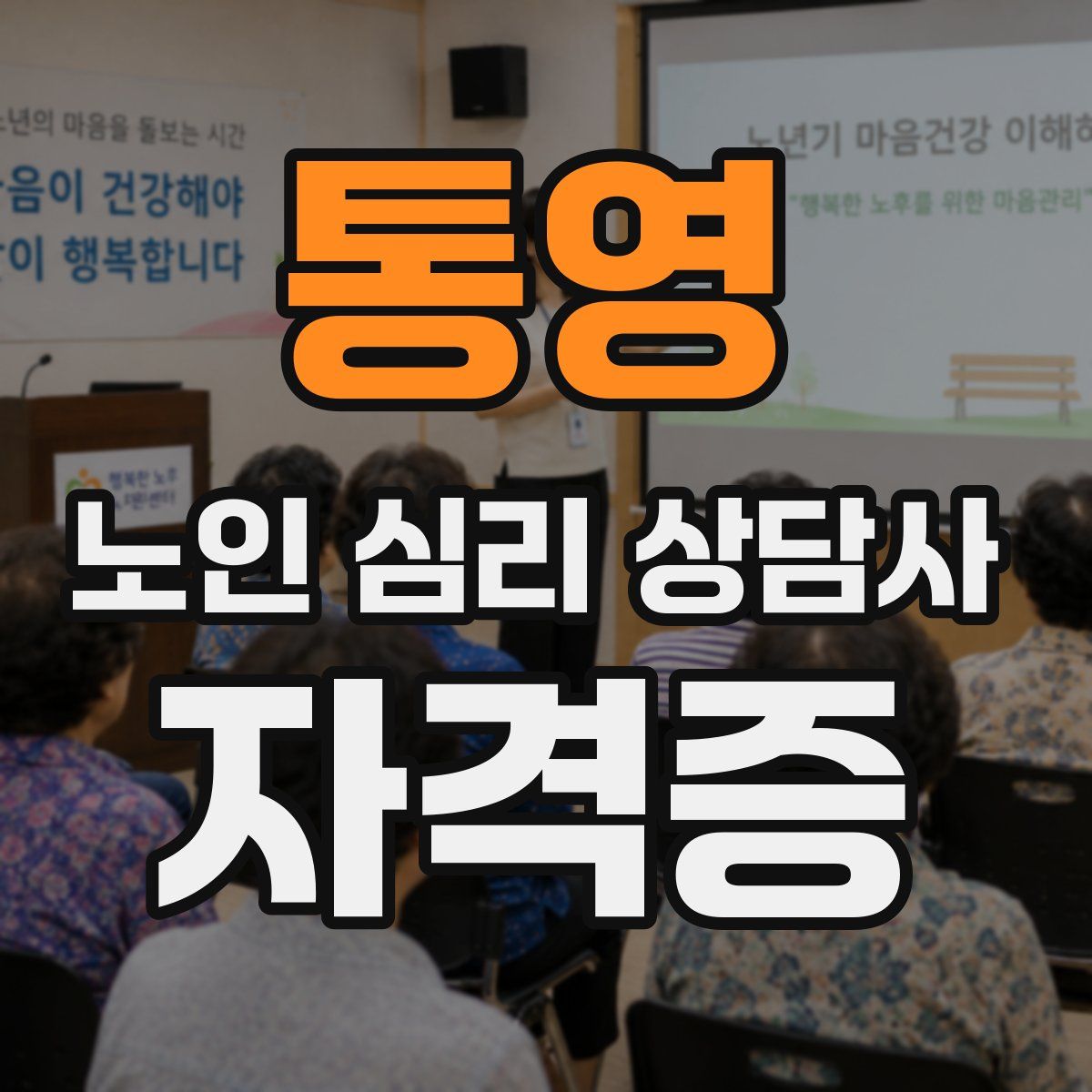통영 노인 심리 상담사 자격증