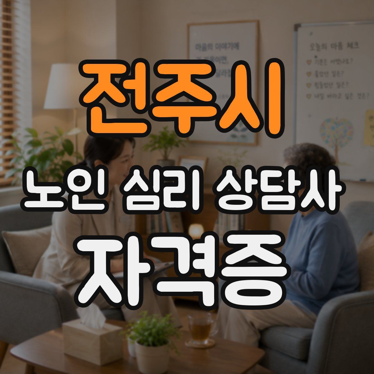 전주시 노인 심리 상담사 자격증