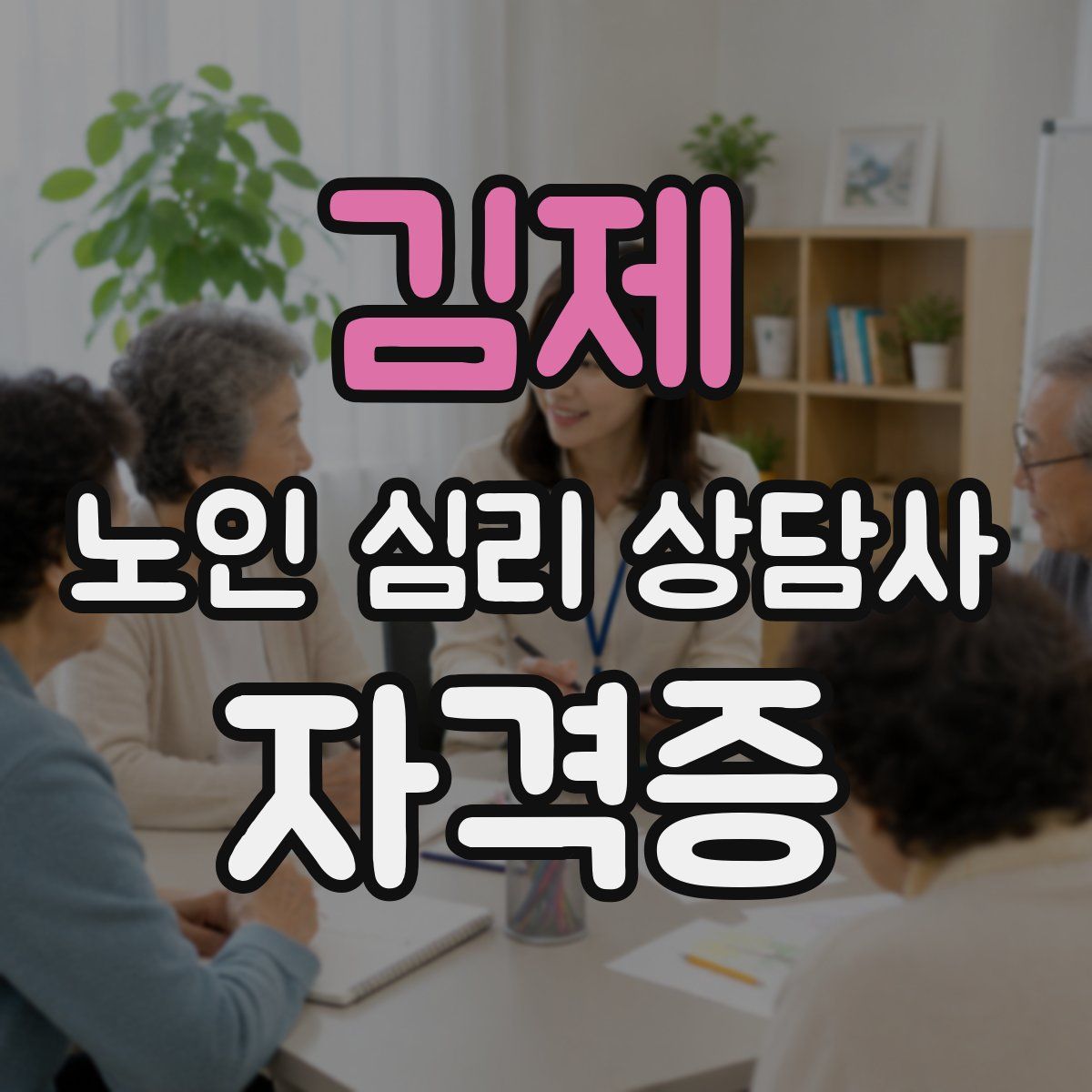 김제 노인 심리 상담사 자격증