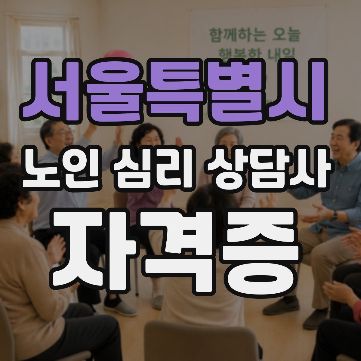 서울특별시 노인 심리 상담사 자격증