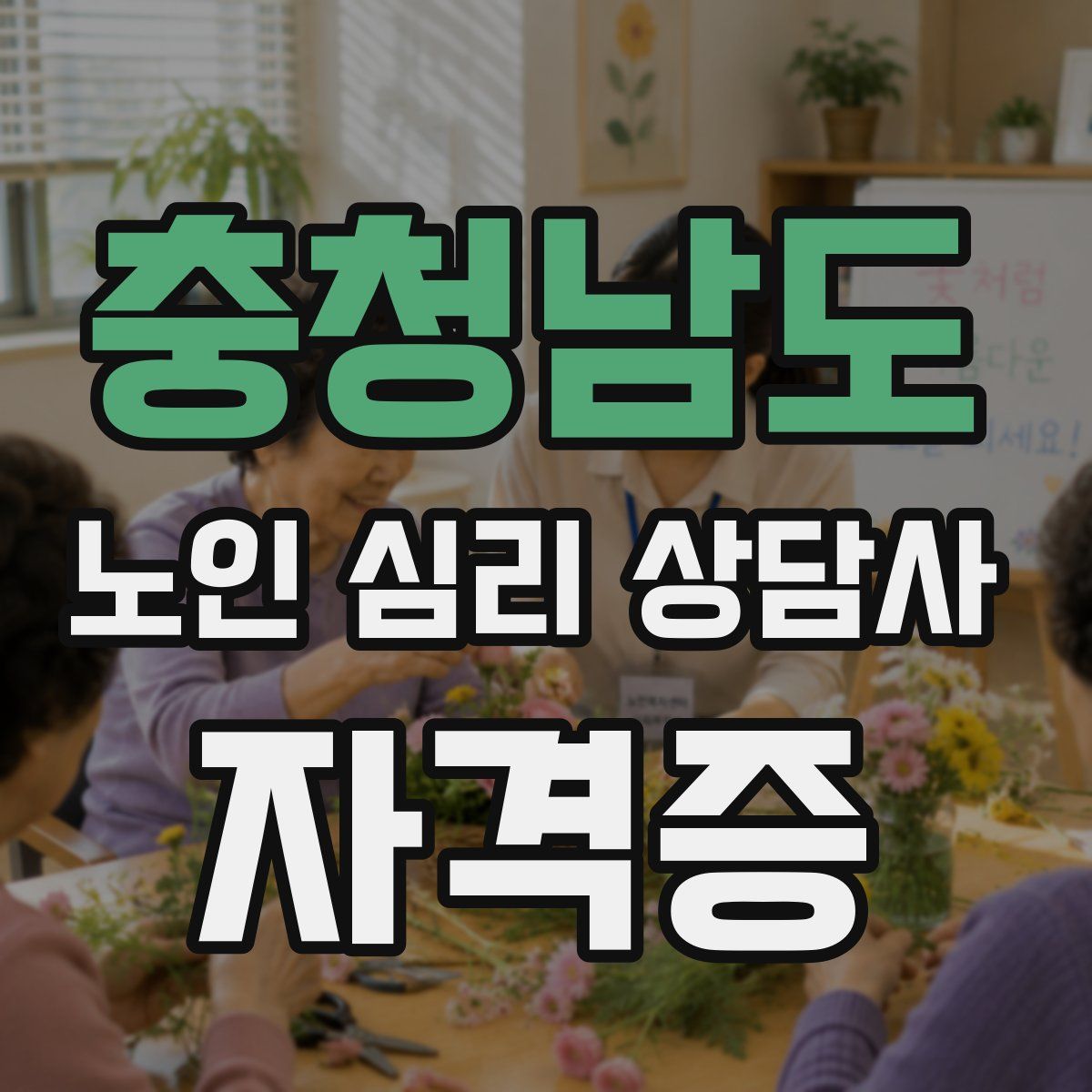 충청남도 노인 심리 상담사 자격증