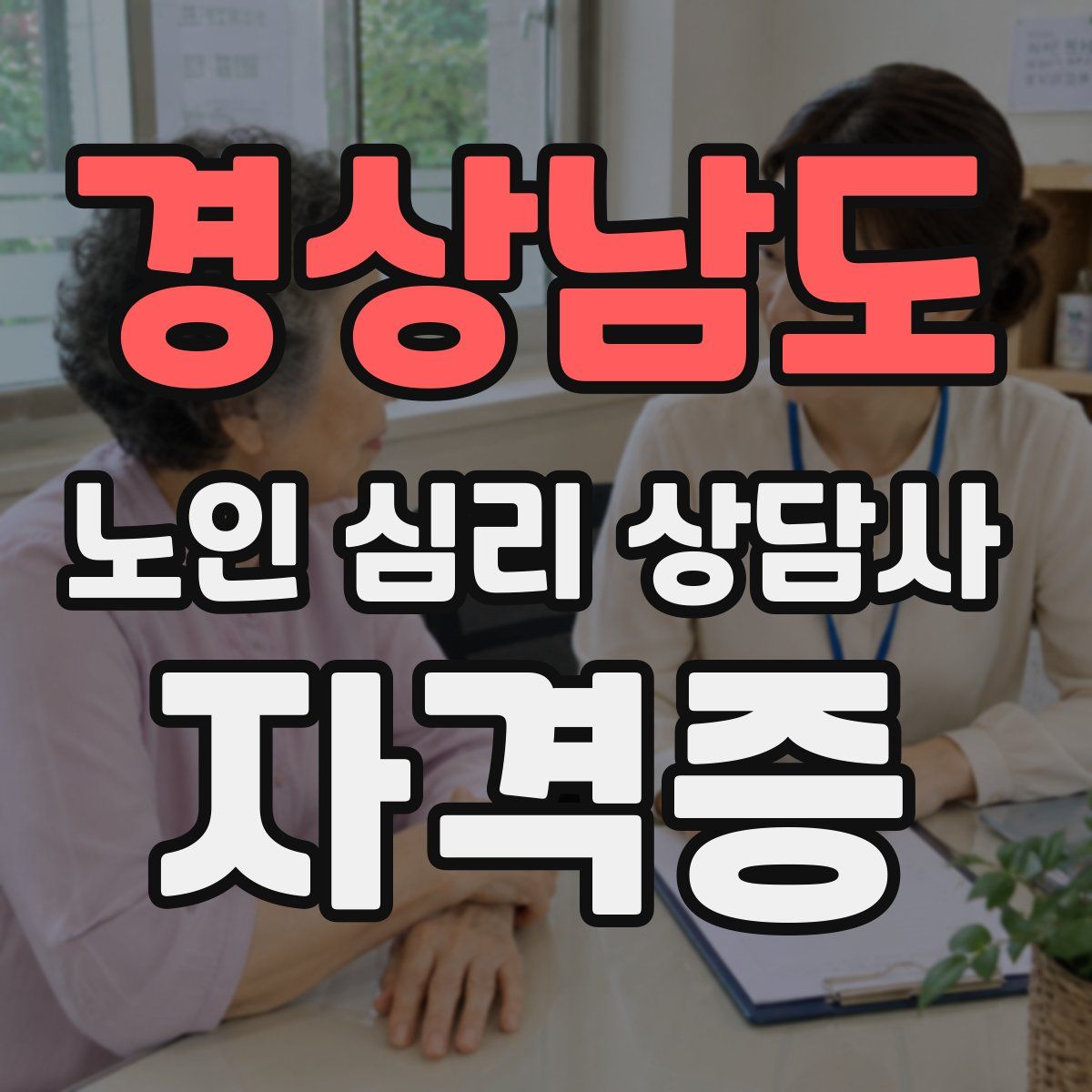 경상남도 노인 심리 상담사 자격증